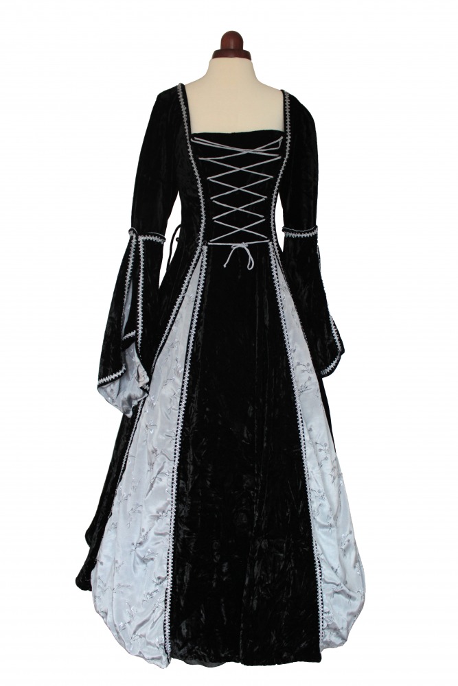 Ladies Medieval Tudor Renaissance Costume And Headdress Size 12 - 16 Image